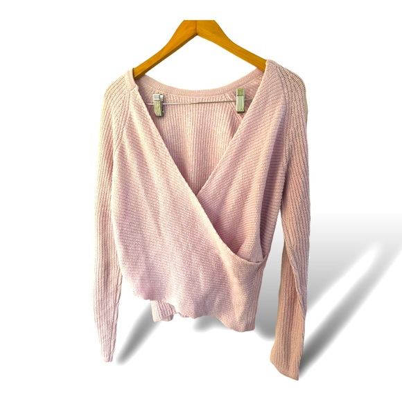 Aerie lilac pink wrap sweater nwt size Xs - Picture 5 of 8